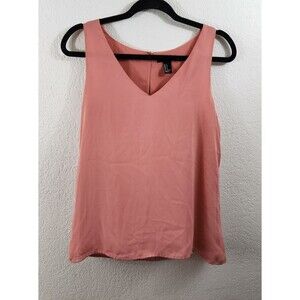 Forever 21 Womens S Pink Sleeveless V-Neck Tank Top